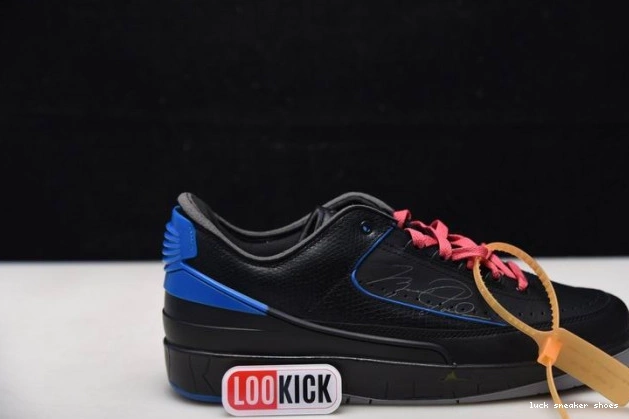 Reps LUCY 2 Low Retro Jordan Off-White Black Blue SP DJ4375-004 0805